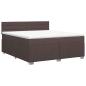 Preview: Boxspringbett mit Matratze Dunkelbraun 140 x 200 cm Stoff