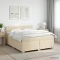 Preview: ARDEBO.de - Boxspringbett mit Matratze Creme 180 x 200 cm Stoff