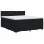 Preview: Boxspringbett mit Matratze Schwarz 200 x 200 cm Stoff