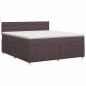 Preview: Boxspringbett mit Matratze Dunkelbraun 140 x 190 cm Stoff