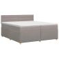 Preview: Boxspringbett mit Matratze Taupe 200 x 200 cm Stoff