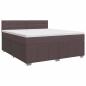 Preview: Boxspringbett mit Matratze Dunkelbraun 140 x 200 cm Stoff