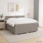 Preview: ARDEBO.de - Boxspringbett mit Matratze Taupe 160 x 200 cm Stoff