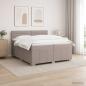 Preview: ARDEBO.de - Boxspringbett mit Matratze Taupe 200 x 200 cm Stoff