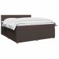 Preview: Boxspringbett mit Matratze Dunkelbraun 180 x 200 cm Stoff
