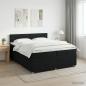 Preview: ARDEBO.de - Boxspringbett mit Matratze Schwarz 200 x 200 cm Stoff