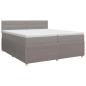Preview: Boxspringbett mit Matratze Taupe 200 x 200 cm Stoff