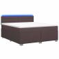 Preview: Boxspringbett mit Matratze und LED Dunkelbraun 180 x 200 cm