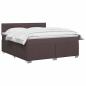Preview: Boxspringbett mit Matratze und LED Dunkelbraun 180 x 200 cm