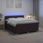 Preview: Boxspringbett mit Matratze und LED Dunkelbraun 180 x 200 cm