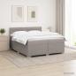 Preview: Boxspringbett mit Matratze und LED Taupe 200 x 200 cm Stoff