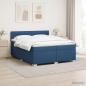 Preview: ARDEBO.de - Boxspringbett mit Matratze und LED Blau 200 x 200 cm Stoff