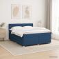 Preview: Boxspringbett mit Matratze mit Kopfteil Blau 140 x 190 cm Stoff
