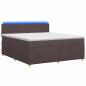 Preview: Boxspringbett mit Matratze Dunkelbraun 140 x 200 cm Stoff
