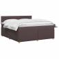 Preview: Boxspringbett mit Matratze Dunkelbraun 140 x 200 cm Stoff