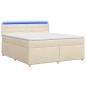 Preview: Boxspringbett mit Matratze Creme 160 x 200 cm Stoff