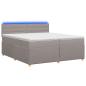 Preview: Boxspringbett mit Matratze Taupe 200 x 200 cm Stoff