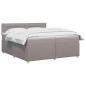 Preview: Boxspringbett mit Matratze Taupe 200 x 200 cm Stoff