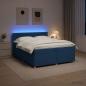 Preview: Boxspringbett mit Matratze mit Kopfteil Blau 200 x 200 cm Stoff