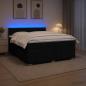 Preview: ARDEBO.de - Boxspringbett mit Matratze Schwarz 200 x 200 cm Stoff