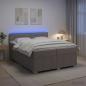 Preview: Boxspringbett mit Matratze Taupe 200 x 200 cm Stoff