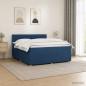 Preview: ARDEBO.de - Boxspringbett mit Matratze mit Kopfteil Blau 140 x 200 cm Stoff