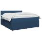 Preview: Boxspringbett mit Matratze mit Kopfteil Blau 140 x 200 cm Stoff