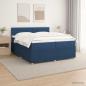 Preview: ARDEBO.de - Boxspringbett mit Matratze mit Kopfteil Blau 200 x 200 cm Stoff