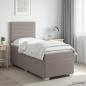Preview: ARDEBO.de - Boxspringbett mit Matratze mit Kopfteil Taupe 80 x 200 cm Stoff