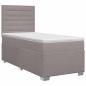 Preview: Boxspringbett mit Matratze mit Kopfteil Taupe 90 x 200 cm Stoff
