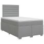 Preview: Boxspringbett mit Matratze Hellgrau 120 x 190 cm Stoff
