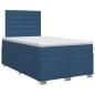 Preview: Boxspringbett mit Matratze mit Kopfteil Blau 120 x 190 cm Stoff