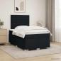 Preview: ARDEBO.de - Boxspringbett mit Matratze Schwarz 120 x 200 cm Stoff