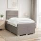 Preview: ARDEBO.de - Boxspringbett mit Matratze Taupe 120 x 200 cm Stoff