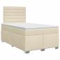 Preview: Boxspringbett mit Matratze Creme 120 x 200 cm Stoff
