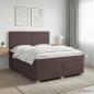 Preview: ARDEBO.de - Boxspringbett mit Matratze Dunkelbraun 140 x 200 cm Stoff