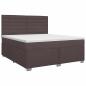Preview: Boxspringbett mit Matratze Dunkelbraun 140 x 200 cm Stoff
