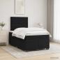 Preview: ARDEBO.de - Boxspringbett mit Matratze Schwarz 120 x 200 cm Samt