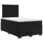 Preview: Boxspringbett mit Matratze Schwarz 120 x 200 cm Samt