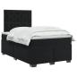 Preview: Boxspringbett mit Matratze Schwarz 120 x 200 cm Samt
