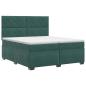 Preview: Boxspringbett mit Matratze Dunkelgrün 200 x 200 cm Samt