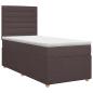 Preview: Boxspringbett mit Matratze Dunkelbraun 80 x 200 cm Stoff