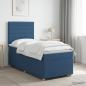 Preview: ARDEBO.de - Boxspringbett mit Matratze mit Kopfteil Blau 80 x 200 cm Stoff