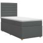 Preview: Boxspringbett mit Matratze Dunkelgrau 90 x 190 cm Stoff