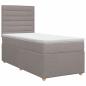 Preview: Boxspringbett mit Matratze Taupe 100 x 200 cm Stoff