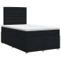 Preview: Boxspringbett mit Matratze Schwarz 120 x 200 cm Stoff