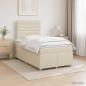 Preview: ARDEBO.de - Boxspringbett mit Matratze Dunkelbraun 120 x 200 cm Stoff