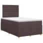 Preview: Boxspringbett mit Matratze Dunkelbraun 120 x 200 cm Stoff