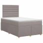 Preview: Boxspringbett mit Matratze Taupe 120 x 200 cm Stoff