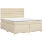 Preview: Boxspringbett mit Matratze Creme 140 x 200 cm Stoff
